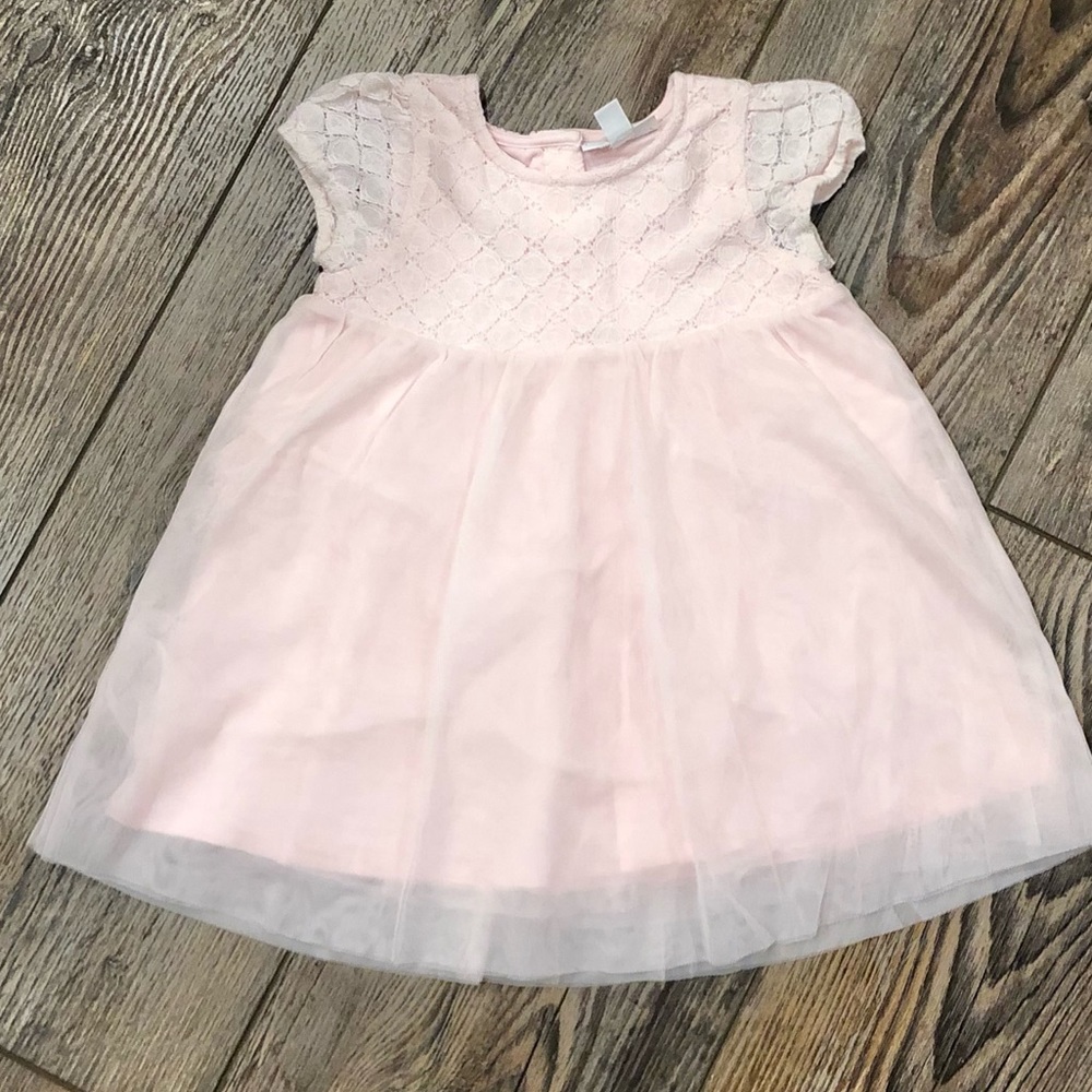 New! Little White Company pale pink tulle and lace tutu dress